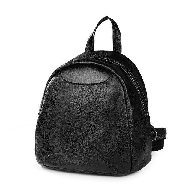 Korean version of the mini Genuine leather women backpack ladies fashion simple soft cow leather bags small backpack - LiveTrendsX