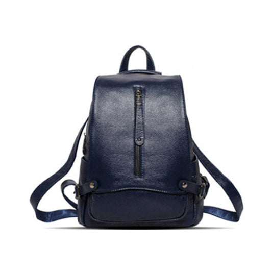 New European and American fashion anti-theft leather women's shoulder bag simple hundred leather travel backpack wholesale - LiveTrendsX