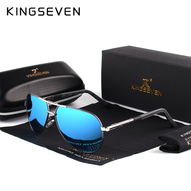KINGSEVEN Men Vintage Aluminum Polarized Sunglasses Classic Brand Sun glasses Coating Lens Driving Eyewear For Men/Wome - LiveTrendsX