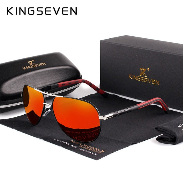 KINGSEVEN Men Vintage Aluminum Polarized Sunglasses Classic Brand Sun glasses Coating Lens Driving Eyewear For Men/Wome - LiveTrendsX