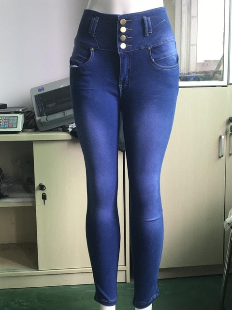 Skinny Jeans Woman High Waist Plus Size Streetwear Blue Ladies Denim Pants Women Sexy Push Up Vintage Tight Freddy Fringe Jeans - LiveTrendsX