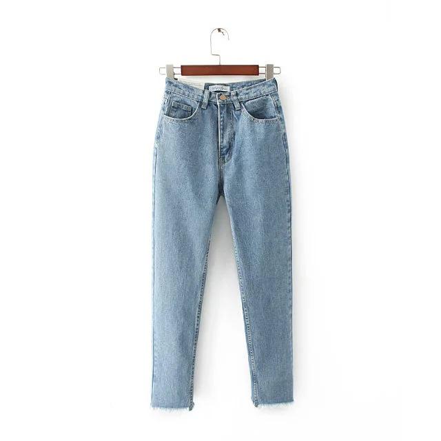 High Quality Denim Blue Jeans Pants Women Push Up Tassels Mid waisted Jean Haren pants Retro Mom Jeans Push Up Plus Size Trouser - LiveTrendsX