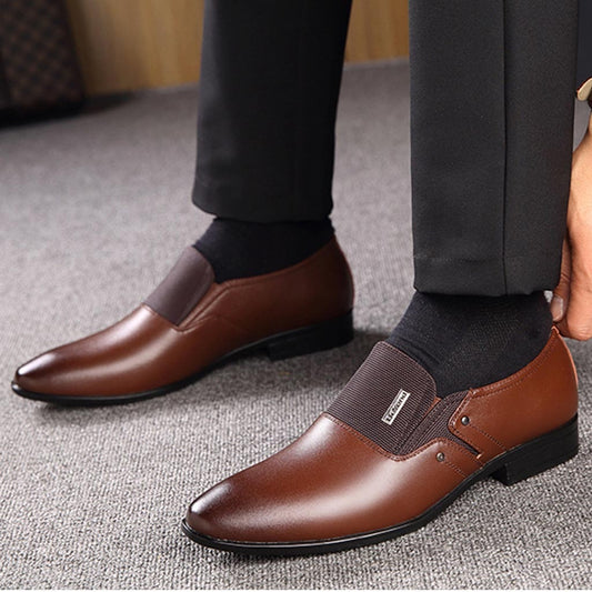 Luxury Business Leather Shoes Men Oxford Breathable Rubber Formal Dress Shoes Male Office Wedding Flats Footwear Mocassin Homme - LiveTrendsX