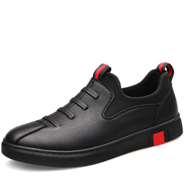 New Fashion Male Black leather flats Shoes Men Loafers Shoes Korea Flats driving boat Shoes men casual sneaker shoes - LiveTrendsX