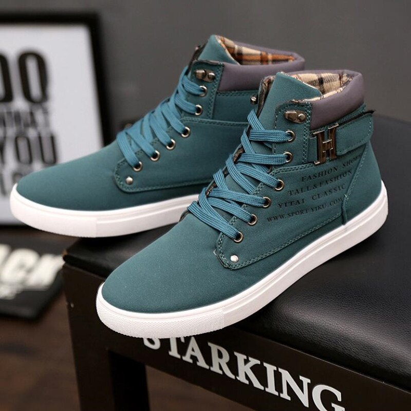 Men's Boots Autumn Winter New Men's Shoes High-top Shoes Retro Casual tie Men's Trend Martin Boots Men's Warm Cotton Shoes - LiveTrendsX