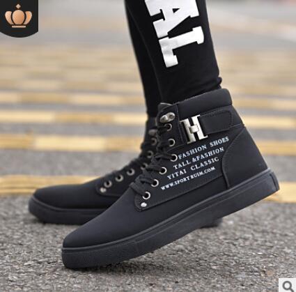 Men's Boots Autumn Winter New Men's Shoes High-top Shoes Retro Casual tie Men's Trend Martin Boots Men's Warm Cotton Shoes - LiveTrendsX