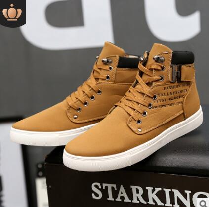 Men's Boots Autumn Winter New Men's Shoes High-top Shoes Retro Casual tie Men's Trend Martin Boots Men's Warm Cotton Shoes - LiveTrendsX