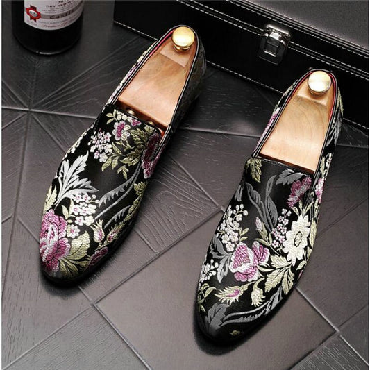 Plus Size 48 Handmade Formal Shoes Fashion Man Casual Flats Men Exquisite Embroidery Leather loafers driving Shoes - LiveTrendsX