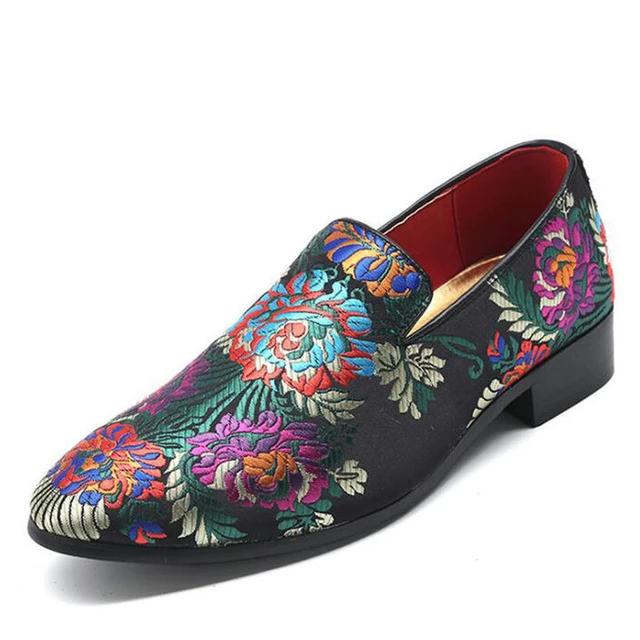 Plus Size 48 Handmade Formal Shoes Fashion Man Casual Flats Men Exquisite Embroidery Leather loafers driving Shoes - LiveTrendsX