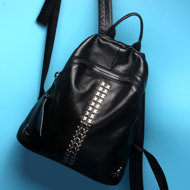 Women backpack mochila feminina genuine leather Backpacks For Teenage Girls Bagpack Drawstring Bag Holographic Backpack - LiveTrendsX