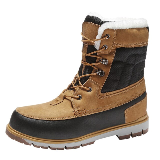 Plus velvet Men's Winter Plus Velvet Warm High-Top Casual Snow Mid Calf Length Male Cotton Boots Large Size zapatillas hombre - LiveTrendsX