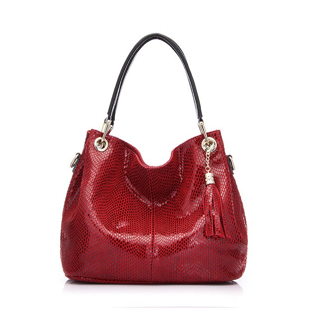 handbag women genuine leather bag female hobos shoulder bags messenger high quality leather tote bag crossbody - LiveTrendsX