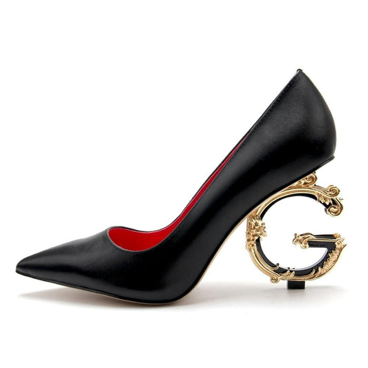 Office Dress G Shoes Luxury Women Sexy High Heels Pumps Designer Black Red White Gold Heels For Ladies Wedding  Bride Shoes - LiveTrendsX