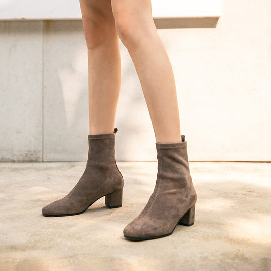 Ankle Boots High Heel Shoes Handmade