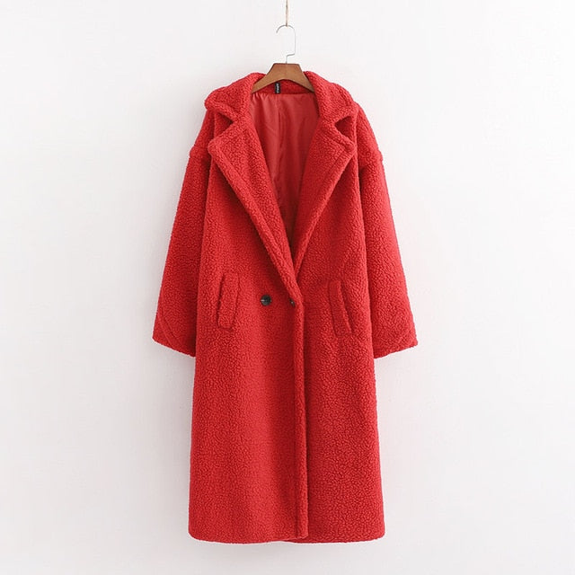Autumn Winter Women Beige Teddy Coat Stylish Female Thick Warm Cashmere Jacket Casual Girls Streetwear - LiveTrendsX