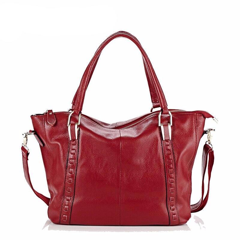 England Style Genuine Leather Bag Woman Handbags Ladies Shoulder Bags OL Style Cowhide Women Tote Ladies Purse - LiveTrendsX