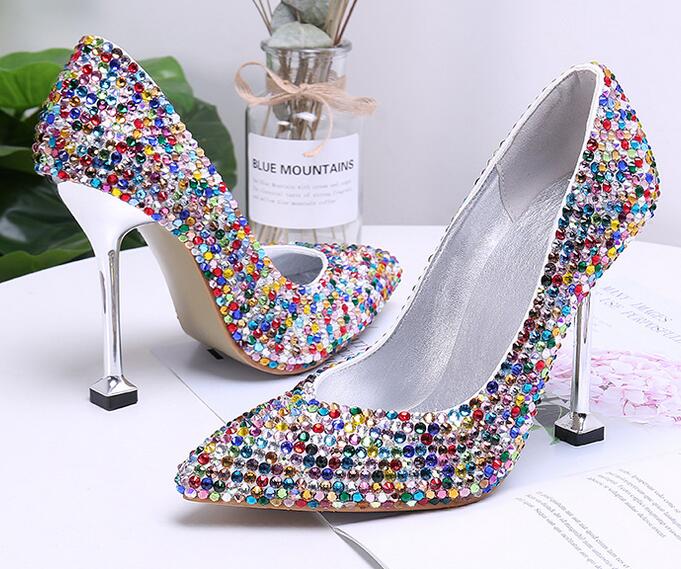 New Sexy White Flower Wedding Shoes Bridal High Heels Shoes Women Pumps High Heel Party Dress Shoes - LiveTrendsX