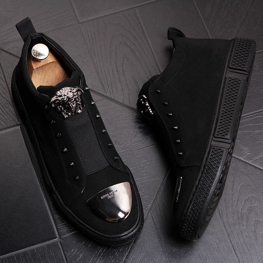 Men Rivet Shoes Casual Mens Sneakers Shoes Fashion Tenis Feminino Light Breathable  Shoes Man Wild Increase within Sneakers - LiveTrendsX