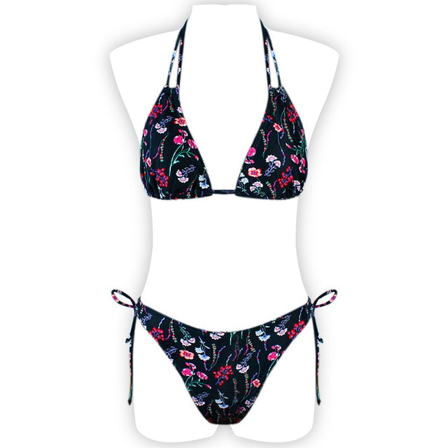 Push Up Sexy Bikini 2020 New Micro Swimwear Women Print Floral Bikini Set Swimsuit Swimming For Suit Beachwear Biquini Two Piece - LiveTrendsX