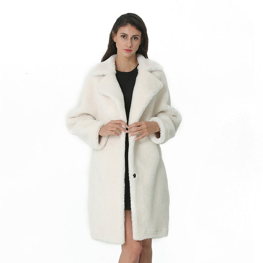 Winter Women Wool Coat Cashmere Female Long Coat Blends Woolen Elegant Autumn Jacket For Ladies Thick Warm Fur Clothes Girl - LiveTrendsX