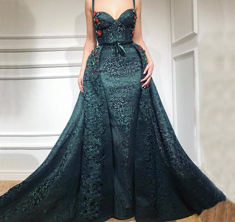 Green Sexy  Evening Dresses   Lace  Fashion Mermaid Evening Gowns 2020 - LiveTrendsX