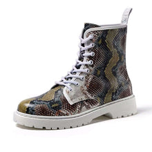 Load image into Gallery viewer, Genuine Leather Boots Men Leopard Fashion Real Leather Men Shoes Sneakers Flats Zipper Men Martins Boots Outdoor Boot Men&#39;s - LiveTrendsX
