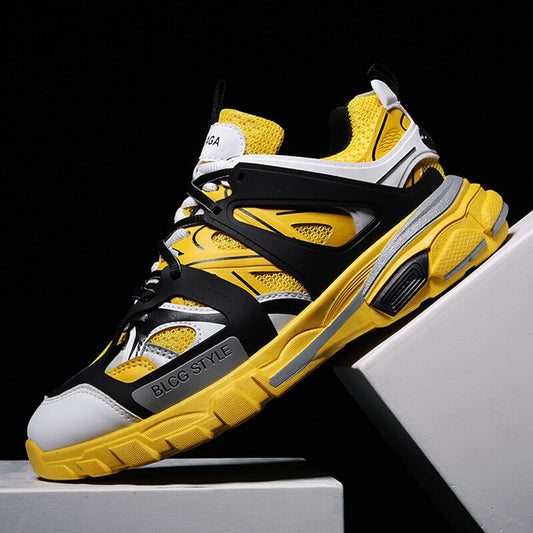 Four seasons New men's Chunky Sneakers Basket men Casual Platform Shoes Canvas male Trainers Dad Shoes High Top Sneakers - LiveTrendsX