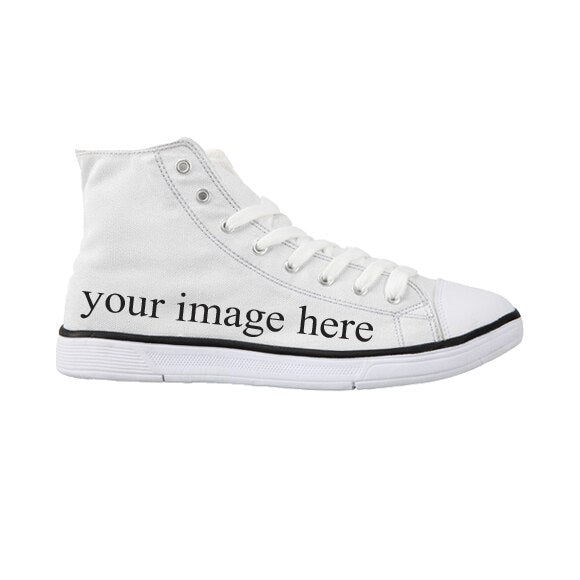 Eiffel Tower Canvas Women Daily Vulcanized Shoes Lace-up Casual Student Shoes Woman High Top Canvas Shoes femme - LiveTrendsX