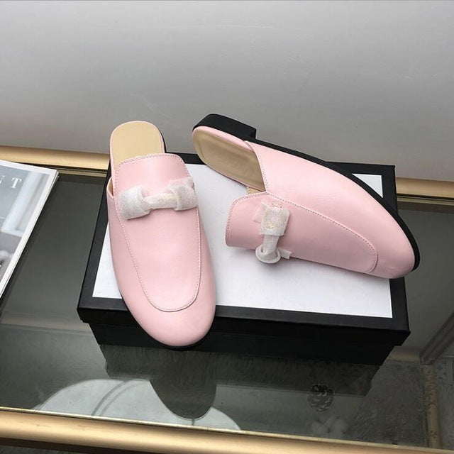 New Chaussures luxe casual shoes women designer slides,Smoking Slipper,Leather star slippers,fashion luxe designer slides - LiveTrendsX