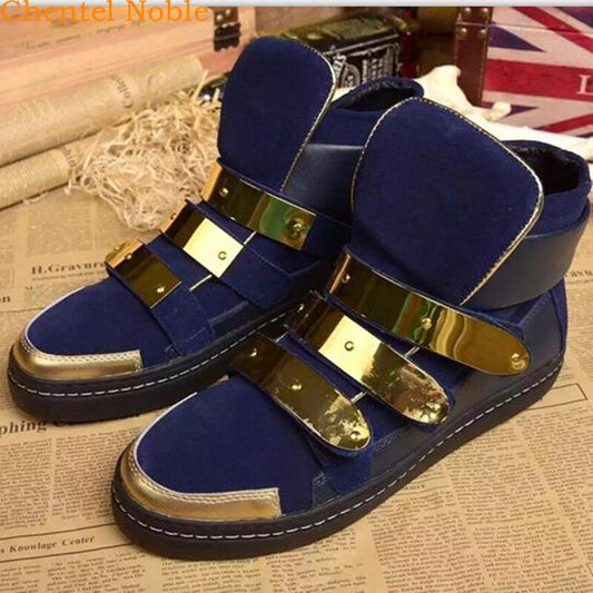 Metal Suede Male Loafers Men Casual Shoes Party Dress Shoes Men Flats Sneakers Two Style - LiveTrendsX