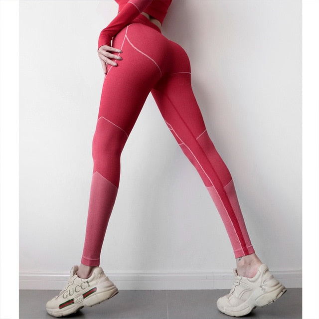 Seamless Workout Yoga Sets Female Sport Gym suit Wear Running Clothes women Fitness Sport Yoga Suit Long Sleeve + Leggings - LiveTrendsX