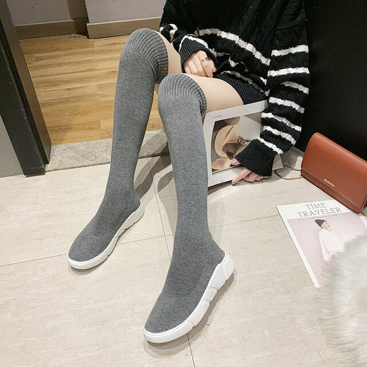 womens sneakers shoes  fashion  elastic force Socks long boots Solid color luxury shoes women Comfort leisure  designers - LiveTrendsX