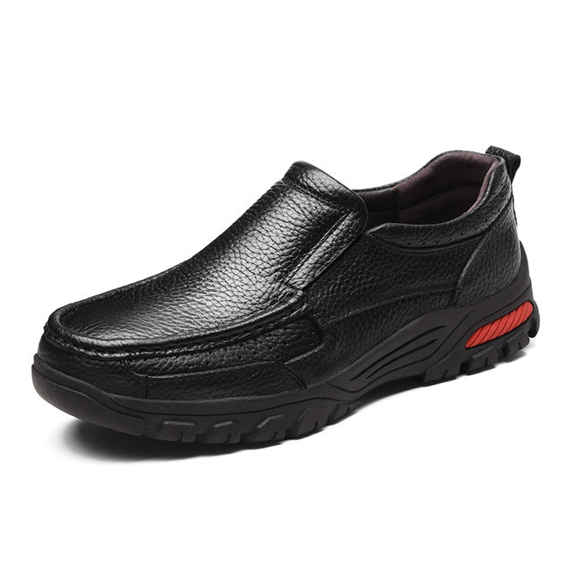 Genuine Leather Men's Business Shoes Size 38-48 Fashion Handmade Men Formal Flats High Quality Male Moccasins Snow Boots - LiveTrendsX