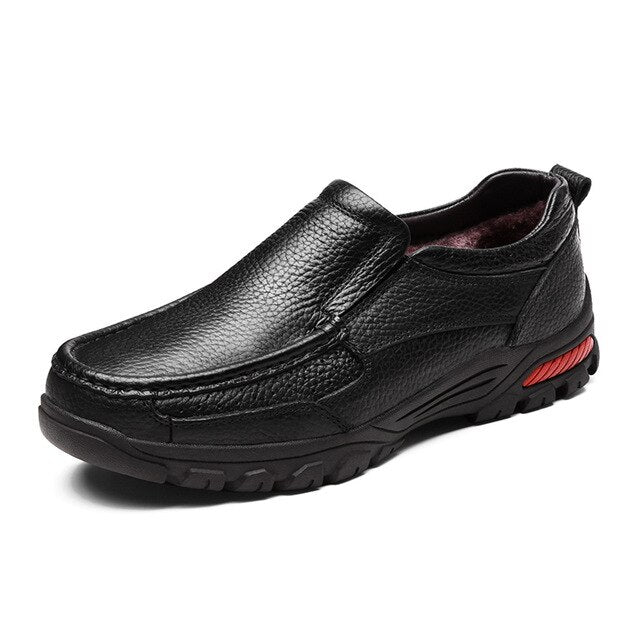 Genuine Leather Men's Business Shoes Size 38-48 Fashion Handmade Men Formal Flats High Quality Male Moccasins Snow Boots - LiveTrendsX