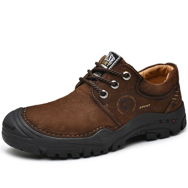 Men's High Quality Outdoor Hiking Shoes Lightweight Casual Leather Shoes Men's Handmade Leather Shoes Driving Shoes - LiveTrendsX