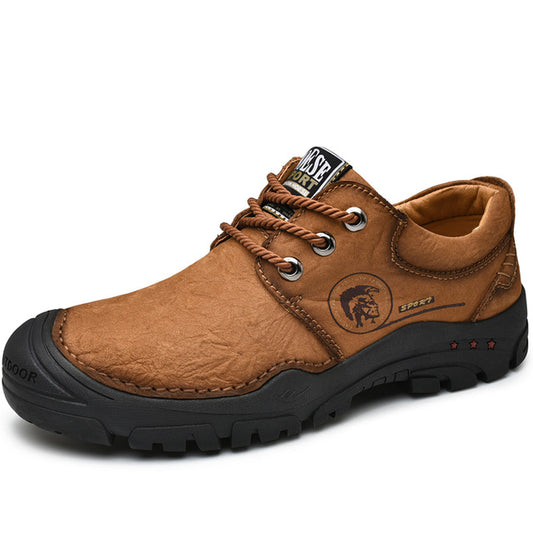Men's High Quality Outdoor Hiking Shoes Lightweight Casual Leather Shoes Men's Handmade Leather Shoes Driving Shoes - LiveTrendsX