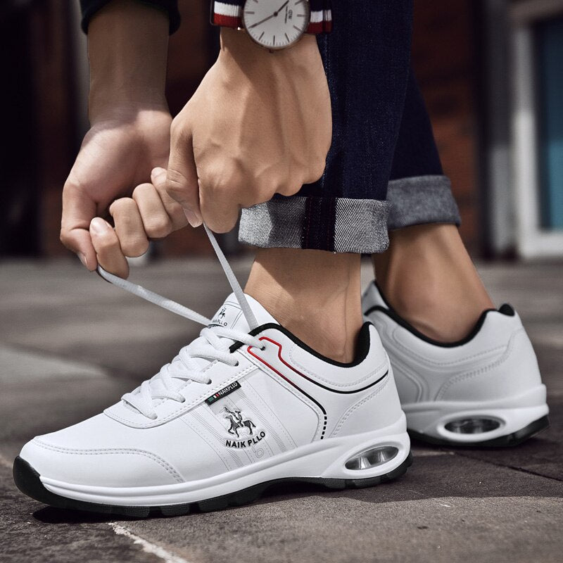 Men's Spring Breathable Casual Shoes Leather Air Cushion Non-slip Fashion Casual Shoes Fashion Classic Men's Sneakers - LiveTrendsX