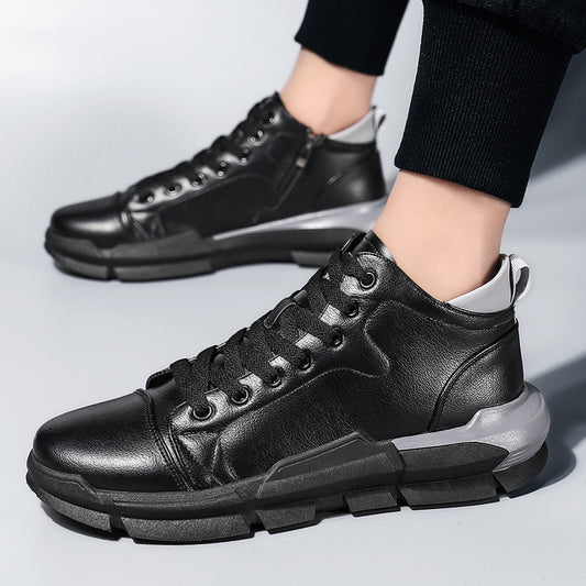 Hot Sale Casual Shoes Mens Anti Slip Fashion Men Sneakers Zipper Pu Leather Men Shoes Comfortable Luxury Brand Men Shoes Spring - LiveTrendsX