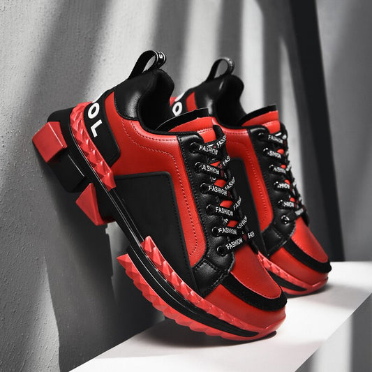 Hemmyi Couple Shoes Sneakers Men Outdoor Trendy Men's Shoes PU Comfortable Lace-up Zapatos De Hombre 35-44 - LiveTrendsX