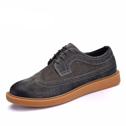 Men Casual Comfortable Lace-up Shoes Spring Autumn Outdoors Wear Massage Waterproof Flats Men Spring Bullock Carved shoes - LiveTrendsX