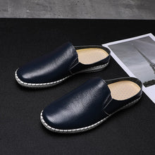 Load image into Gallery viewer, Big size 38-47 Designer Slip on Men Casual Shoes Brand High Quality 2020 Leather Slipper Loafers outdoor Half Shoes For Men - LiveTrendsX
