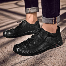 Load image into Gallery viewer, men casual male shoes genuine leather designer handmade sewing Fashion Luxury Design footware black shoes hombre Dropshipping - LiveTrendsX
