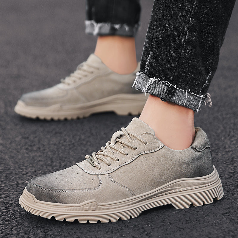 shoes Men Sneakers Low Top Black Shoes suede leather Men's Casual Shoes Male Brand Fashion lace up Handmade Men Classic Shoes - LiveTrendsX