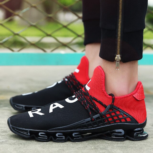 New Black slingshot Running Shoes Lovers Breathable Outdoor Sport Shoes Summer Cushioning Male Shockproof Sole Sneakers - LiveTrendsX