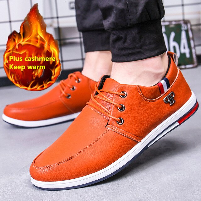 Fashion Men Casual Shoes Sneakers Men Shoes Adult Footwea men's wild youth board shoes Doudou shoes plus velvet warm work shoes - LiveTrendsX