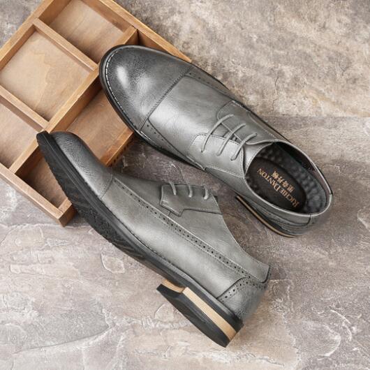 New Brock Carved Wild Leather Shoes Trend Korean Business Casual Shoes Men - LiveTrendsX