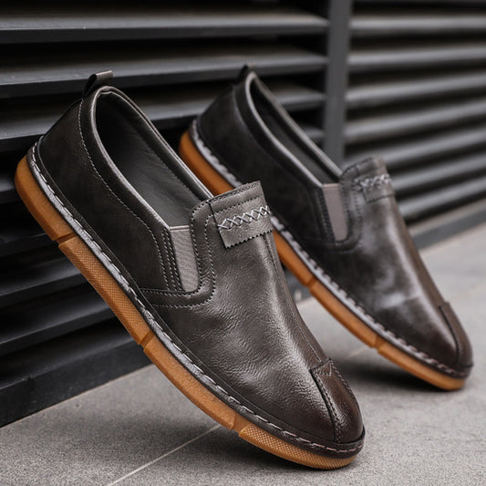 Men's Bright De Hombre Slides Zapatos Leather Casual Driving Shoes - LiveTrendsX