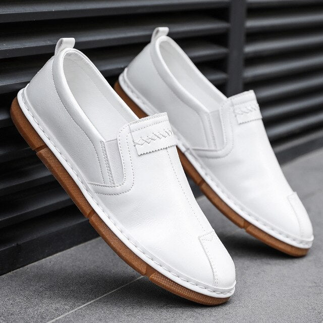 Men's Bright De Hombre Slides Zapatos Leather Casual Driving Shoes - LiveTrendsX