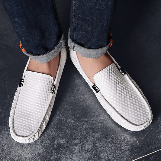 New men's shoes  spring and autumn brand luxury leather fashion comfortable comfortable lightweight loafers large size 47 - LiveTrendsX