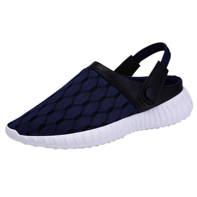 Men Slippers Summer Classic Fashion Slides Shoes Outdoor Leisure Mens Flat Mesh Breathable Non-slip Flip Flops Beach Shoe - LiveTrendsX